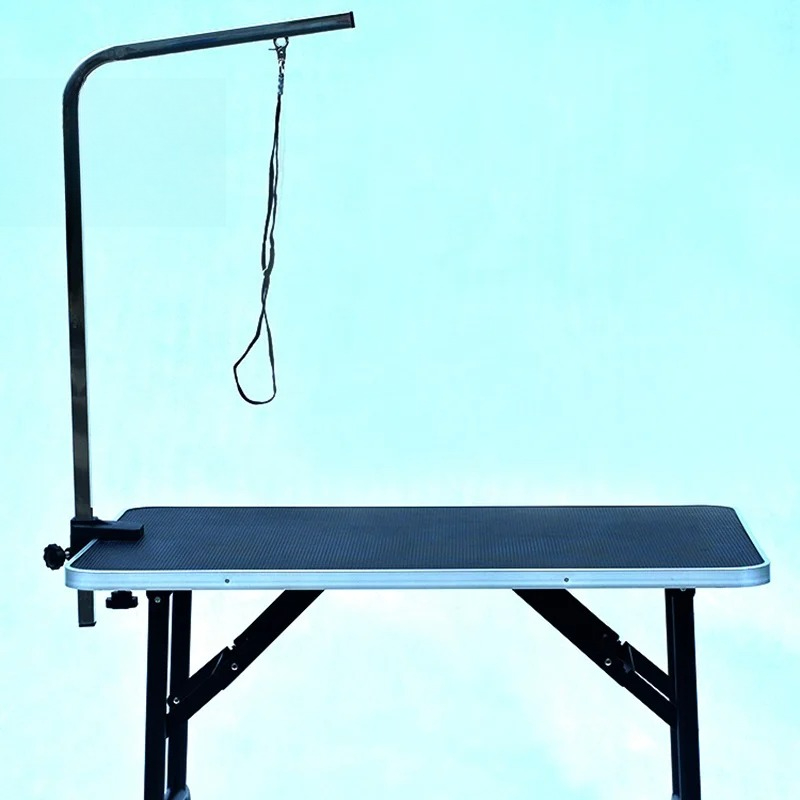 黒色鉄製コーティング脚付き折りたたみ式ペットグルーミングテー - Folding Pet Grooming Table Arm Clamp のレビューと価格