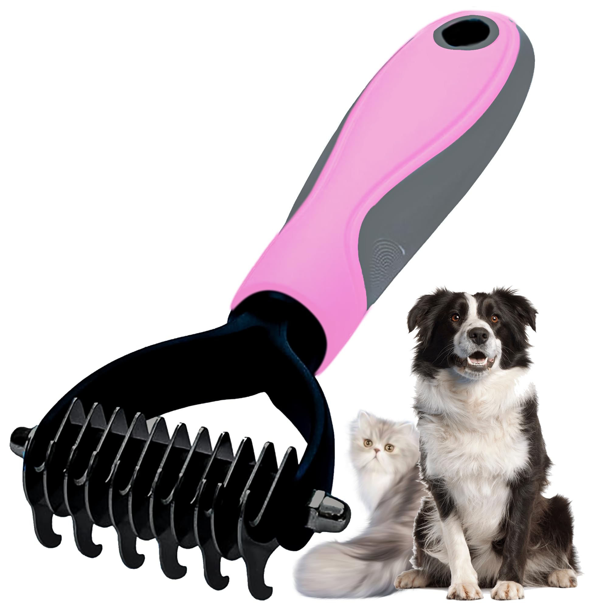 ペット用グルーミングブラシ - 犬と猫の抜け毛取りコーム＆も - Undercoat Rake Dematting Tool Dog Shedding のレビューと価格