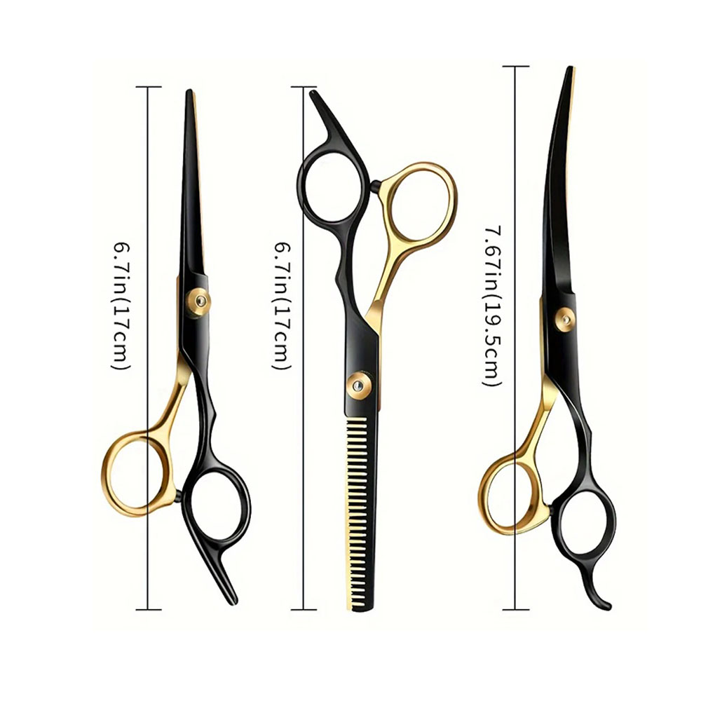 プロ仕様の7インチ湾曲型ペット用バリカン - 高品質ステンレ - Professional Pet Grooming Scissors Curved のレビューと価格