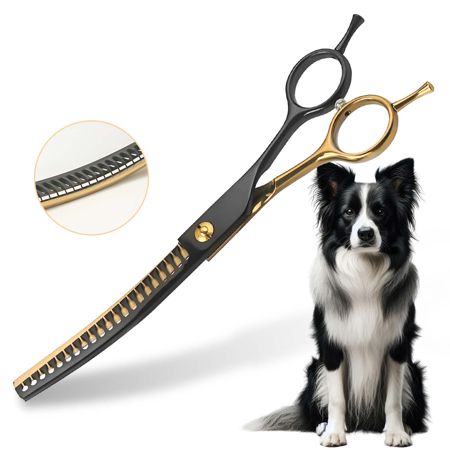 プロ仕様の7インチ湾曲型ペット用バリカン - 高品質ステンレ - Professional Pet Grooming Scissors Curved のレビューと価格