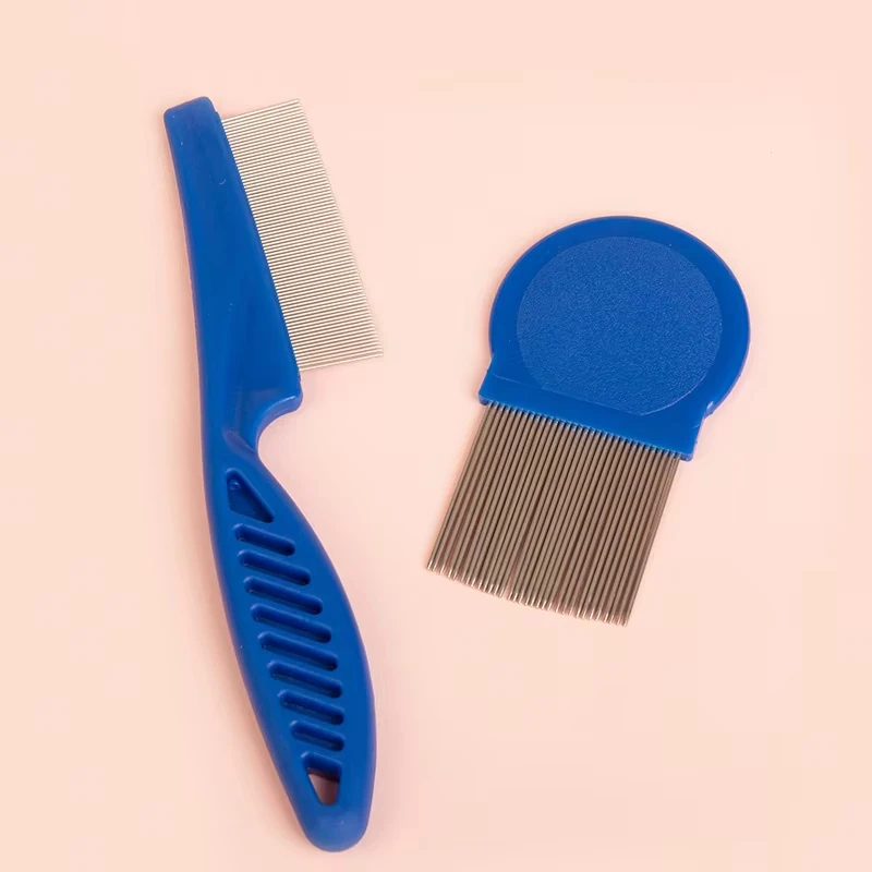 6 ピース/セットペットノミ取り櫛ステンレス鋼細歯ヘッドシラ - Flea Comb Fine Tooth Pet Tear Stain のレビューと価格