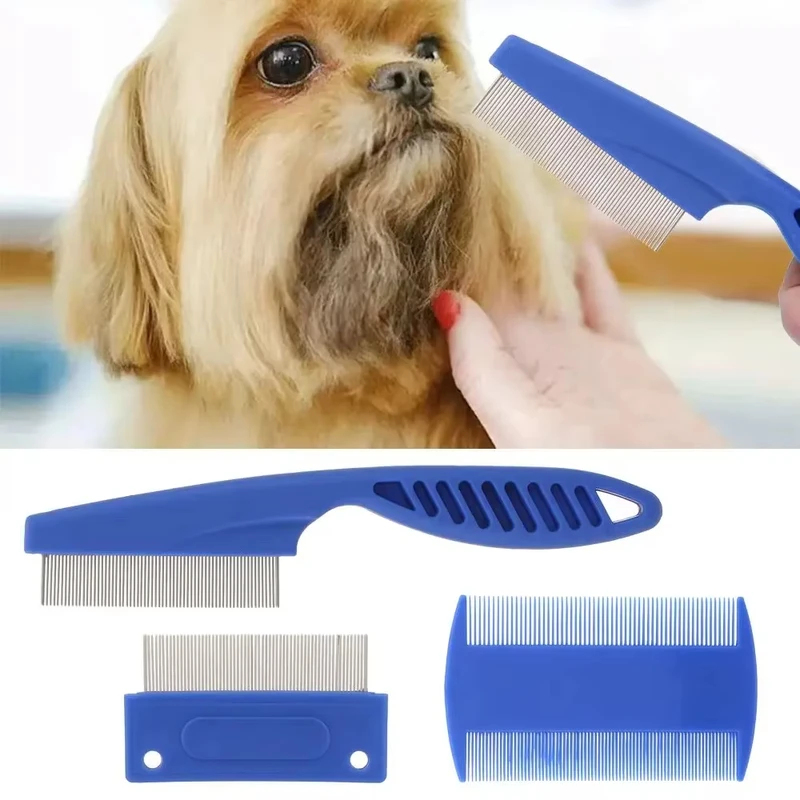 6 ピース/セットペットノミ取り櫛ステンレス鋼細歯ヘッドシラ - Flea Comb Fine Tooth Pet Tear Stain のレビューと価格