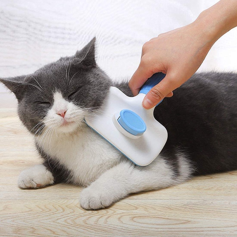 セルフクリーニングスリッカーブラシ ペットの毛取りコーム 効 - Slicker Brush Self Cleaning Pet Grooming のレビューと価格