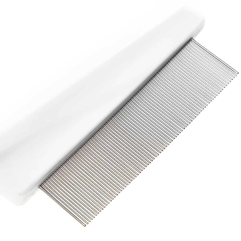 犬猫用ノミ取り櫛、ペット用シラミ取り櫛、細歯グルーミングツー - Flea Comb Fine Tooth Pet Tear Stain のレビューと価格